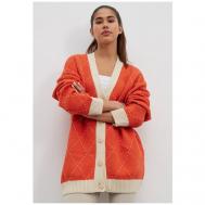 Кардиган , размер 40-46, оранжевый Kivi Clothing