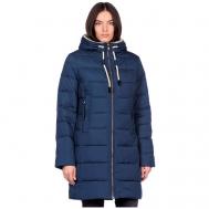 куртка   зимняя, силуэт полуприлегающий, карманы, несъемный капюшон, капюшон, внутренний карман, подкладка, манжеты, водонепроницаемая, размер 48, синий NortFolk
