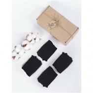 Носки , 4 пары, размер 35-41, черный Xinjiang Meifan Huaer Knitting