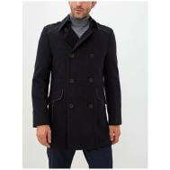 Пальто , демисезон/зима, силуэт полуприлегающий, размер 52/182, синий BERKYTT