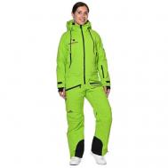 Комбинезон , зимний, силуэт полуприлегающий, карман для ски-пасса, водонепроницаемый, размер 48, зеленый RAIDPOINT