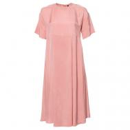 Платье , вискоза, прямой силуэт, миди, размер xs, розовый Sara Lanzi