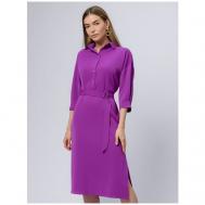 Платье-рубашка , повседневное, миди, размер 54-56, фиолетовый 1001dress