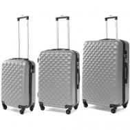 Комплект чемоданов , 3 шт., 100 л, серый Lacase
