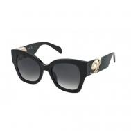 Солнцезащитные очки , бабочка, с защитой от УФ, градиентные, для женщин, черный Blumarine