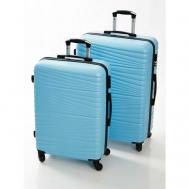 Комплект чемоданов  31680, ABS-пластик, 65 л, размер S/M, голубой Feybaul