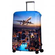 Чехол для чемодана , полиэстер, размер XL, синий ROUTEMARK