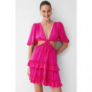 Платье , повседневное, полуприлегающее, мини, размер L, розовый TOPTOP