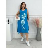 платье , размер 50, голубой Территория СтрекоZZ