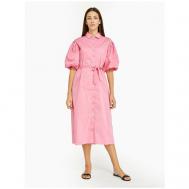 Платье-рубашка , повседневное, размер 42, розовый EMMA & GAIA