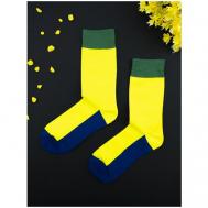 Носки , размер 38-44, синий, зеленый, желтый 2BEMAN