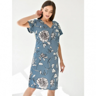 Платье , размер 46, голубой Текстильный край