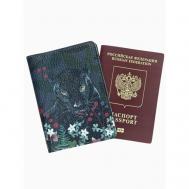 Обложка для паспорта , зеленый, красный Curanni