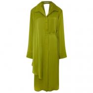 Платье-рубашка , вискоза, повседневное, полуприлегающее, размер onesize, зеленый DJONFABE