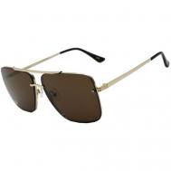 Солнцезащитные очки , авиаторы, оправа: металл, с защитой от УФ, для мужчин, коричневый MARIO ROSSI