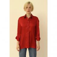 Рубашка  , размер 42/44, красный MONOBASE