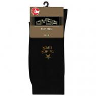 Мужские носки , 1 пара, классические, нескользящие, размер 39-41(25-27), черный OMSA