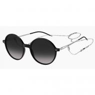 Солнцезащитные очки , круглые, оправа: пластик, для женщин, черный BOSS