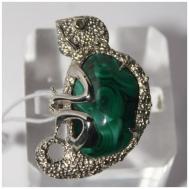 Кольцо , малахит, размер 19.5, зеленый True Stones