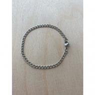 Браслет-цепочка, 1 шт., размер 18 см., серебряный Монинг