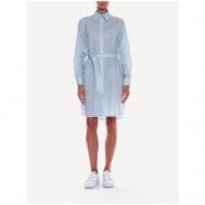 Платье-рубашка , хлопок, повседневное, мини, размер 44, голубой Bikkembergs