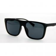 Солнцезащитные очки , квадратные, оправа: пластик, с защитой от УФ, для мужчин, черный Marcello