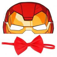 Набор карнавальный маска и бабочка - "Железный человек", Мстители Marvel