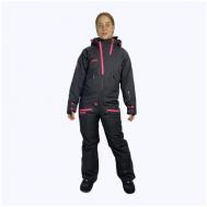 Комбинезон  для сноубординга, зимний, карманы, капюшон, мембранный, утепленный, размер M, черный, розовый Snow Headquarter
