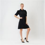 Платье , в классическом стиле, полуприлегающее, до колена, размер L, черный Teorema Officewear