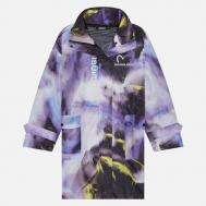 Пальто   демисезонное, силуэт прямой, средней длины, размер XS, фиолетовый Evisu