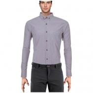 Рубашка , размер 48/M/170-178, белый, фиолетовый Imperator