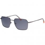 Солнцезащитные очки , квадратные, оправа: металл, поляризационные, для мужчин, серый New Balance