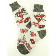 Женские носки  средние, вязаные, размер 38-40, мультиколор Рассказовские носки