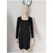 Платье-лапша , вискоза, повседневное, размер 46, черный Амира
