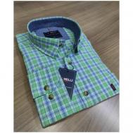 Рубашка , размер 4XL(66), зеленый TONELLI
