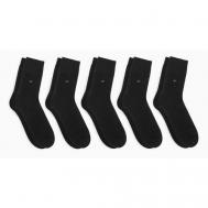 Мужские носки , 5 пар, классические, воздухопроницаемые, размер 29, черный Нет бренда