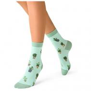 Женские носки , размер 39-41, зеленый MINIMI