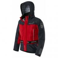 Куртка , съемный капюшон, грязеотталкивающая, карманы, водонепроницаемая, светоотражающие элементы, съемный мех, герметичные швы, размер XXL, красный Finntrail