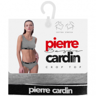 Топ , силуэт прилегающий, размер S(42/44), серый Pierre Cardin