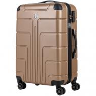 Пластиковый чемодан на 4-х колесах / Багаж / Средний М / 65Л / Усиленный ABS-пластик Bagmaniya