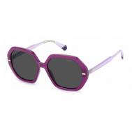 Солнцезащитные очки , квадратные, поляризационные, для женщин, фиолетовый Polaroid