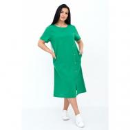 Платье , повседневное, классическое, прямой силуэт, до колена, размер 52, зеленый Lika Dress
