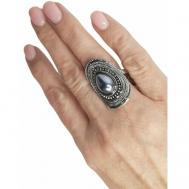 Кольцо , размер 19, серебряный, серый Viennois