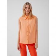 Блуза  , размер 48, оранжевый Pompa