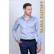 Рубашка , размер 176-182-40, голубой Slava Zaitsev