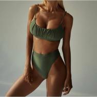 Купальник , размер M, хаки, зеленый ByGretaSwimwear