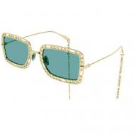 Солнцезащитные очки , прямоугольные, оправа: металл, для женщин, золотой Gucci