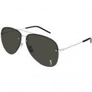 Солнцезащитные очки  CLASSIC 11 M 007, авиаторы, оправа: металл, черный Saint Laurent