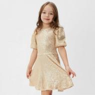 Платье нарядное для девочки  размер 36 (134-140 см), золотой KAFTAN