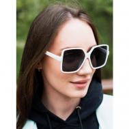 Солнцезащитные очки , квадратные, поляризационные, для женщин, белый NONAME